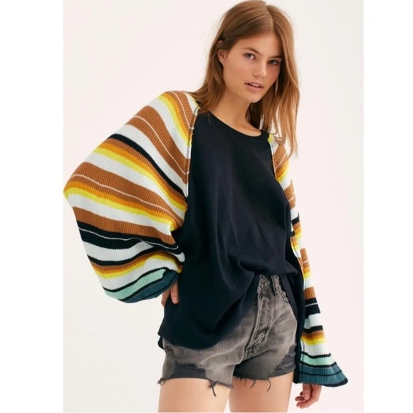 Free People Multicolor Striped Sweater - Picture 2 of 8